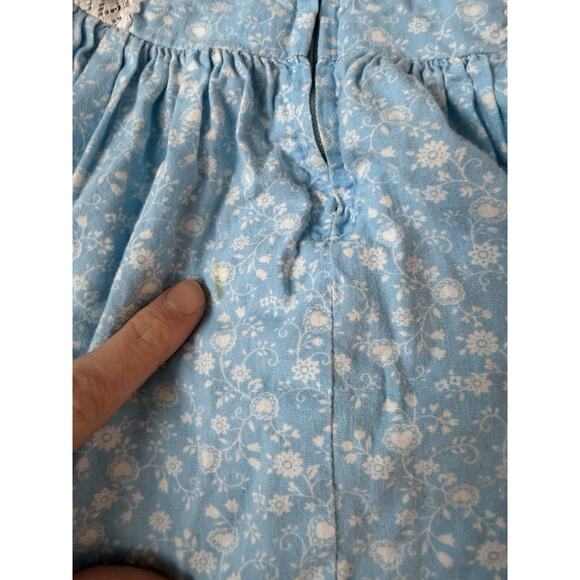 Vintage 70s/80s Girls Handmade Prairie Style Dress With Tie Waist Size 5 - Picture 4 of 5